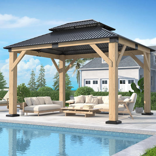 10' X 12' Outdoor Wooden Gazebo