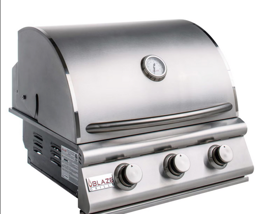 Blaze LBM 25-Inch 3-Burner Built-In Propane Gas Grill - BLZ-3LBM-LP